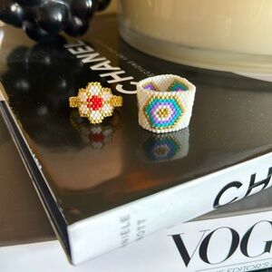 Two Seed Bead Ring Bundle